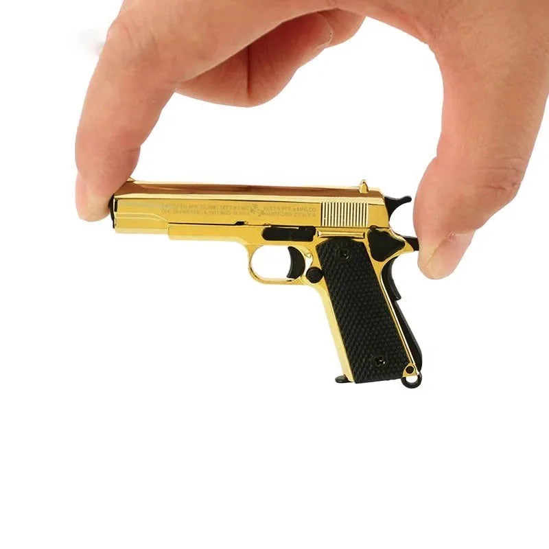 Gold 1911 KeyChain Metal